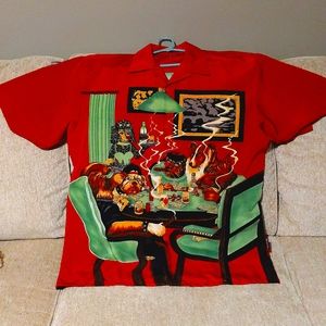 Dogs Playing Poker Button Down Shirt